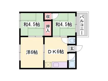 シティビル(3DK/3階)の間取り写真