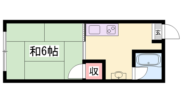 レアール増位本町(1K/2階)の間取り写真