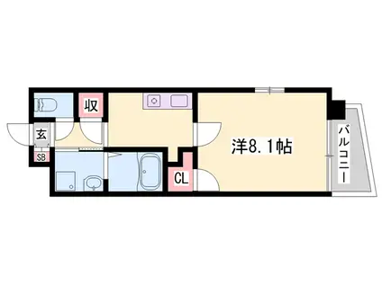 ESレジデンス(1K/1階)の間取り写真