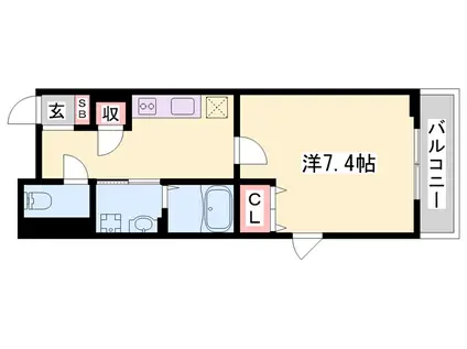 GRACEHILLS阿保(1K/1階)の間取り写真