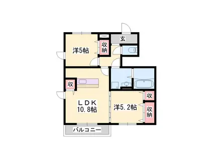ネットハイツIII(2LDK/1階)の間取り写真