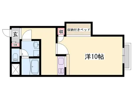 STAGE I(1K/2階)の間取り写真