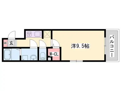 フィールド ミドル・ライペンⅡ(1K/2階)の間取り写真