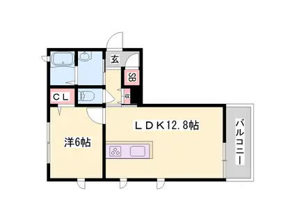 セレナヴィラ(1LDK/2階)の間取り写真