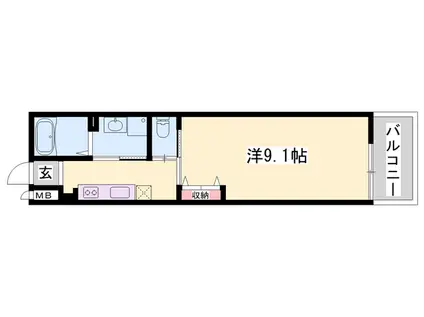 ア・ラ・メルシー(1K/1階)の間取り写真