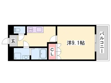 フォレストハウス(1K/2階)の間取り写真