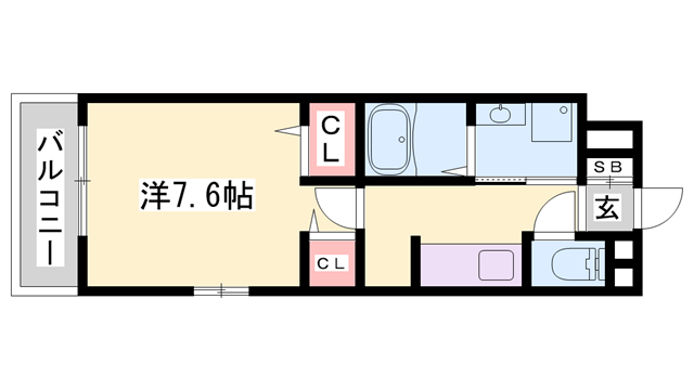 ドルチェ細江(1K/1階)の間取り写真