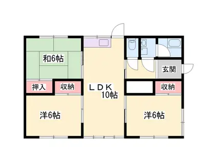 山陽本線 英賀保駅 徒歩20分 1階建 築35年(3LDK)の間取り写真