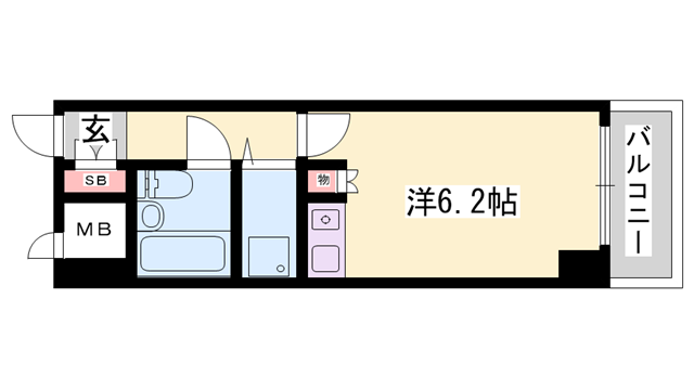 藤和シティコア姫路駅前(ワンルーム/5階)の間取り写真