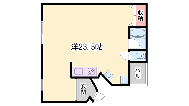 ツムギビル(ワンルーム/4階)の間取り写真