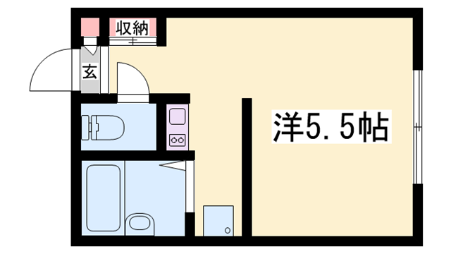 MSフラッツ(1K/1階)の間取り写真