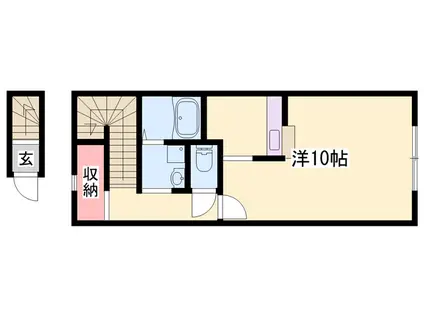 リアン飾東(ワンルーム/1階)の間取り写真