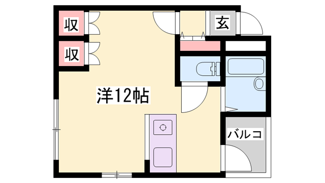 ISM Ⅰ(ワンルーム/3階)の間取り写真