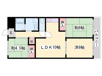 シャルムアナダ(3LDK/3階)の間取り写真