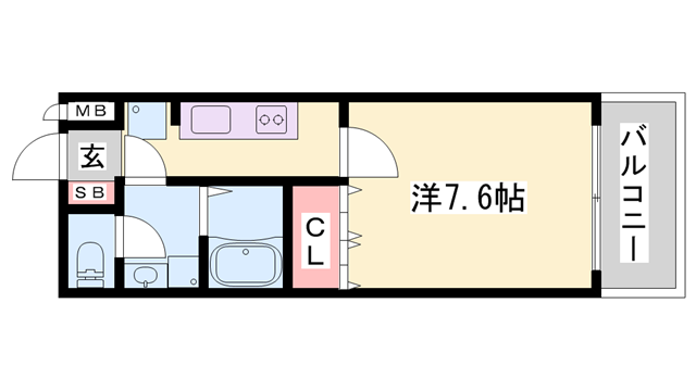 コンソルテ(1K/1階)の間取り写真