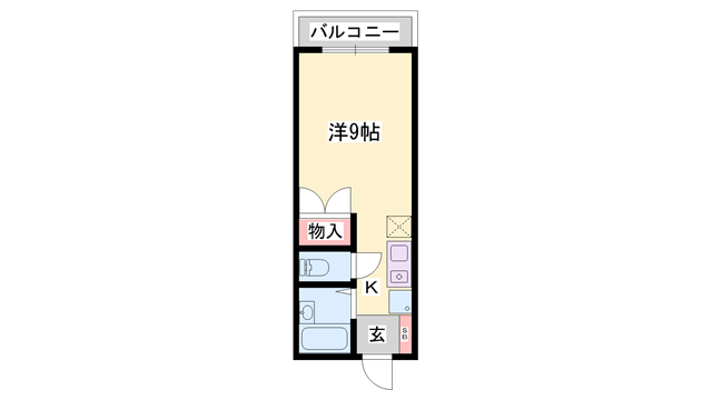 RINKY GARDEN(ワンルーム/2階)の間取り写真