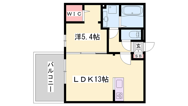 DS 安田(1LDK/1階)の間取り写真