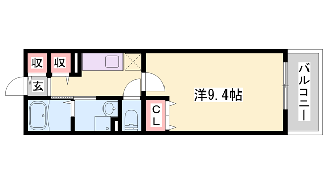 フレンズ(1K/2階)の間取り写真