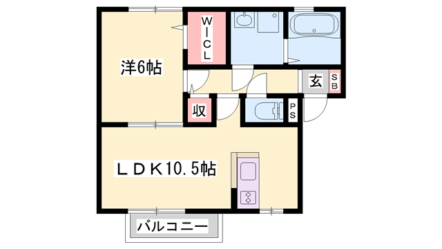 ガレリア グランデ(1LDK/2階)の間取り写真