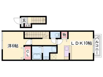 アルコバレーノⅡ(1LDK/2階)の間取り写真