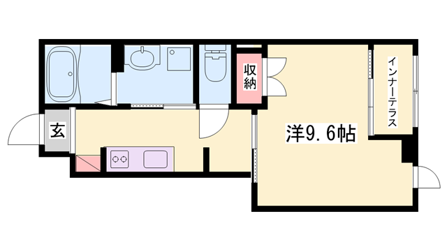 ソフィア(1K/1階)の間取り写真
