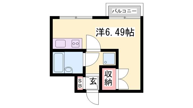 プレアール姫路龍野町(1K/1階)の間取り写真