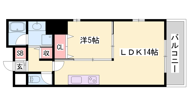 ELNIDO-FUKUZAWA(1LDK/2階)の間取り写真
