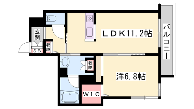 CASA NOBLE(1LDK/2階)の間取り写真