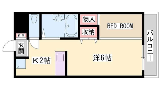 サンシャイン佐野(1K/3階)の間取り写真