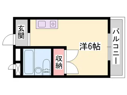 PROSSIMO HIMEJI(ワンルーム/2階)の間取り写真