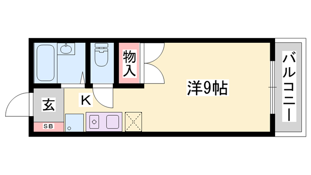 RINKY GARDEN(ワンルーム/1階)の間取り写真
