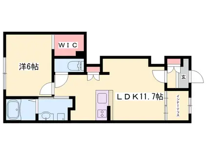 リッツ・グランディールⅡ(1LDK/1階)の間取り写真