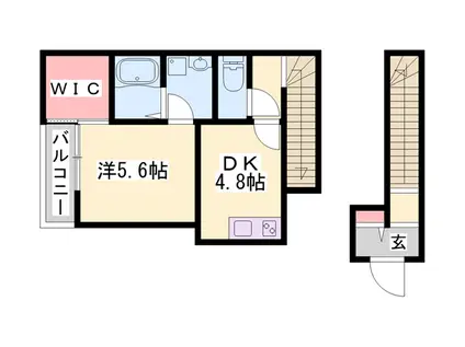 BELL SECOND(1DK/2階)の間取り写真