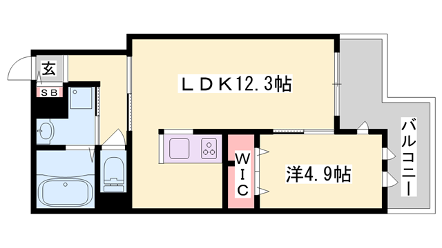 おたふく荘(1LDK/2階)の間取り写真