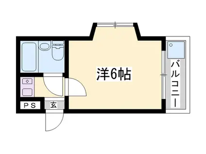 メゾン高砂(1K/1階)の間取り写真