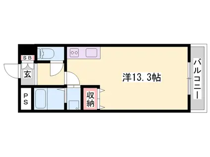 THE CITY大津(ワンルーム/2階)の間取り写真