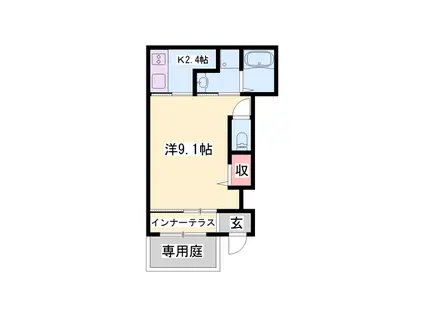 ステラータ(1K/1階)の間取り写真