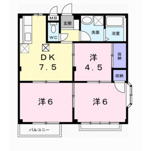 エルディム正木(3DK/2階)の間取り写真