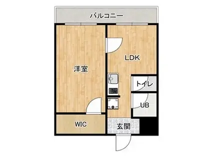 グランヴュー砥堀(1LDK/4階)の間取り写真