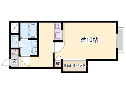 STAGE I(1K/2階)の間取り写真