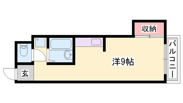 レジデンス西庄(ワンルーム/2階)の間取り写真