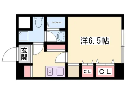 ベルトピア飾磨(1K/5階)の間取り写真