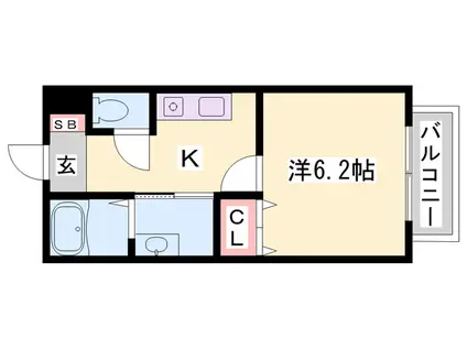 メゾン・ド・モンテアルバン(1K/1階)の間取り写真