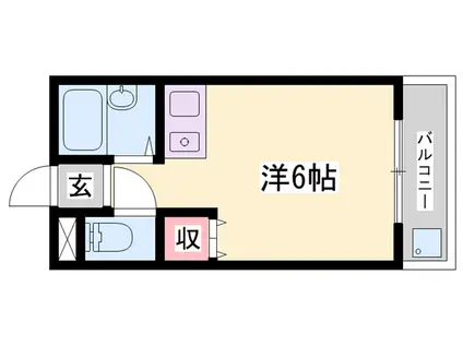 エクセルハイツ(ワンルーム/1階)の間取り写真