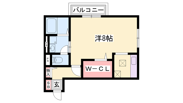 ラフォルテ(1K/1階)の間取り写真