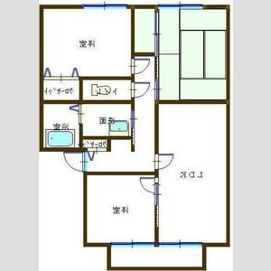 ボナール東川B(3DK/2階)の間取り写真