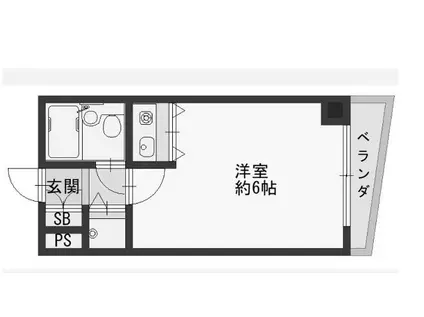 朝日プラザサウスコア姫路(ワンルーム/3階)の間取り写真