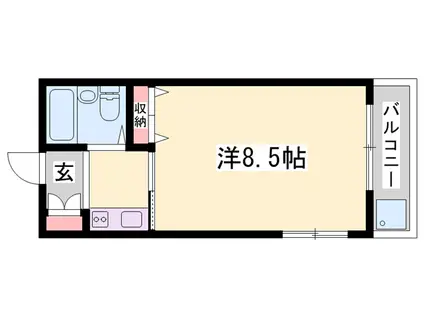 ムトーハイツ(1K/1階)の間取り写真