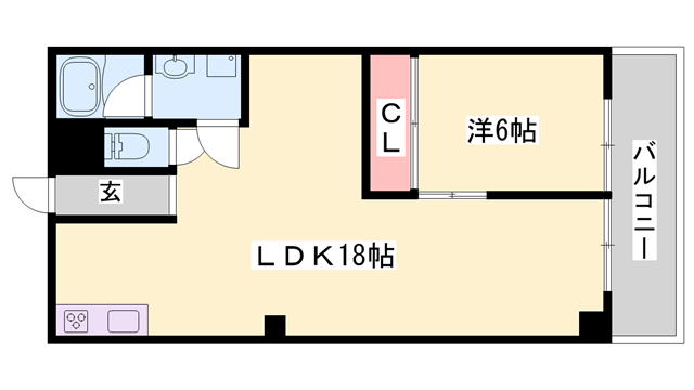 クレアトーレ姫路駅前(1LDK/6階)の間取り写真