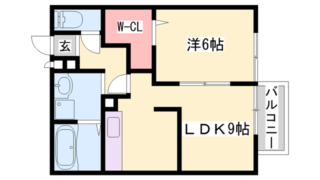 ルミエール(1LDK/2階)の間取り写真